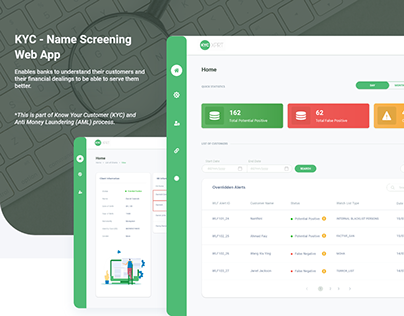 Name Screening Web App - KYC UI UX