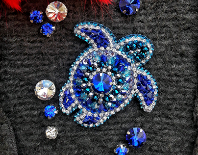 embroidery brooch