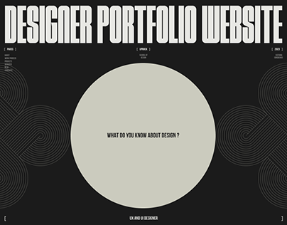Designer portfolio website