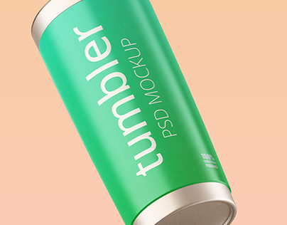 Stainless Thermos Tumbler PSD Mockup