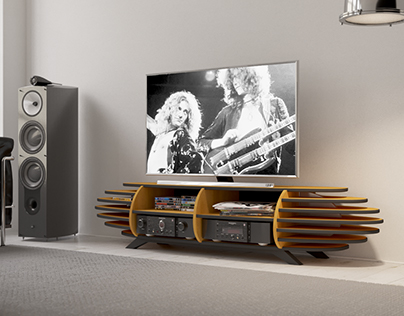 Plant - wood zeppelin TV stand