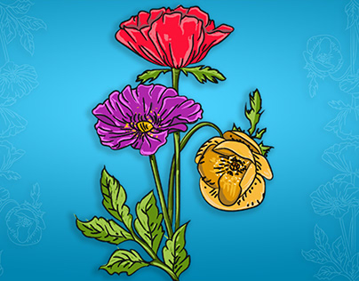 rose drawing using illustrator programme