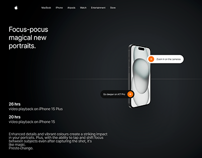 iPhone landing page | Web Design | UI Design