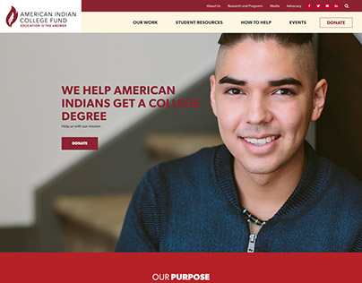 American Indian College Fund Donation UX