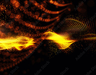 line wave light glowing effect particular background.