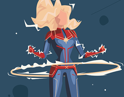 Captain Marvel and other miscellaneous illustrations