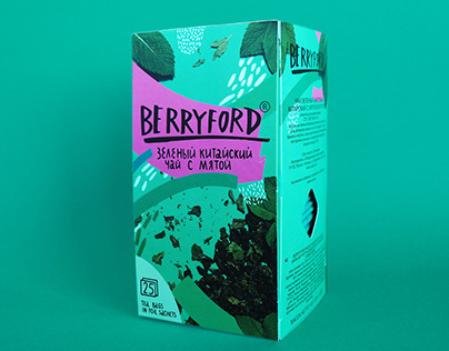 Berryford tea packaging design