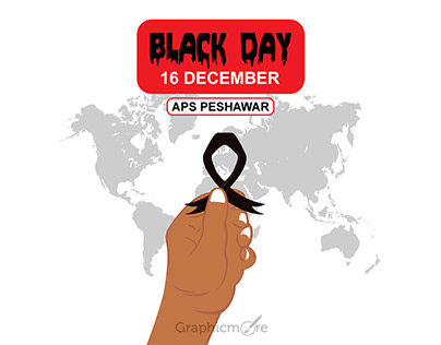 Black Day Pakistan Template free download in vector