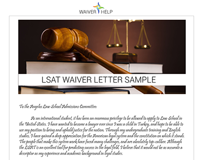 LSAT Waiver Letter Sample