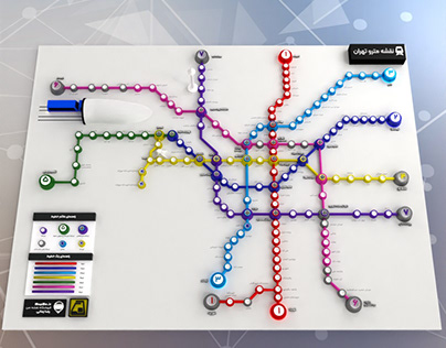 3d map of Tehran subway(iran)