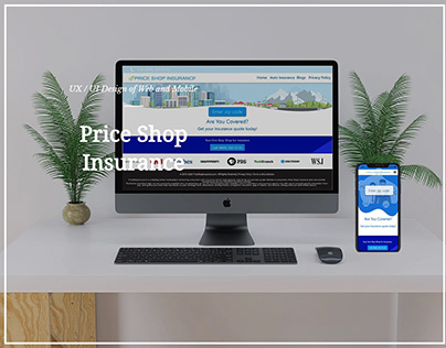 UX / UI Design for Price Shop Insurance