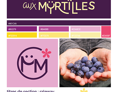 Charte graphique Malice aux myrtilles