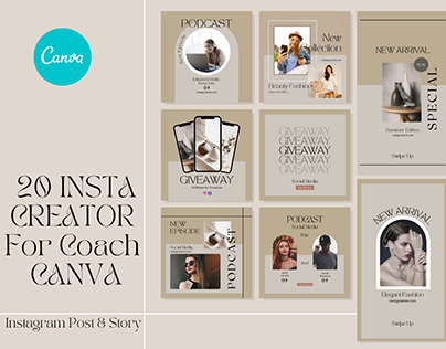 20 Instagram Creator For Coach Podcast CANVA