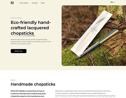 Kitkaster. Japanese chopsticks. Web Desing UX/UI Desing