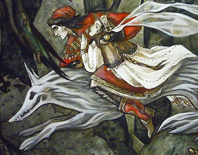 Russian folk tale illustration