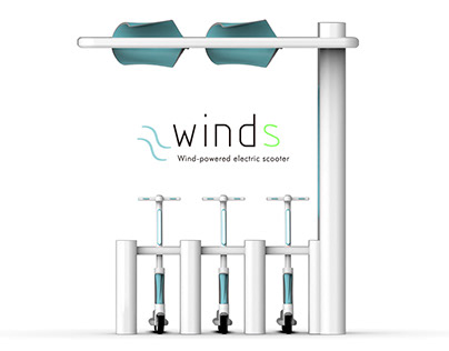 Wind-powered electric scooter
