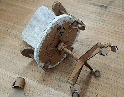 Cardboard Rolling Chair