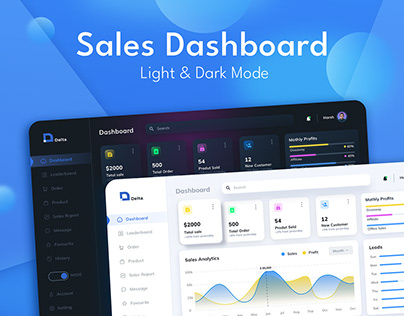 Sales Dashboard ( Light & Dark Mode )
