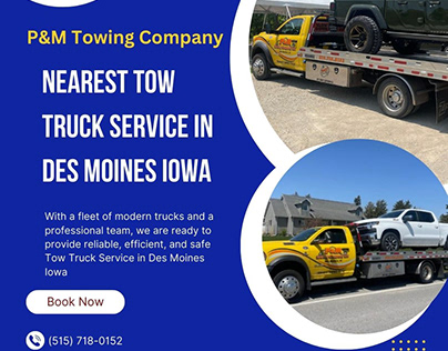 Nearest Tow Truck Service in Des Moines Iowa