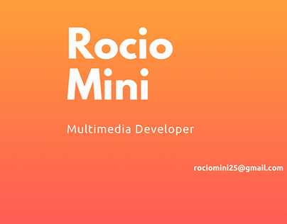 Rocio Mini - Multimedia Developer