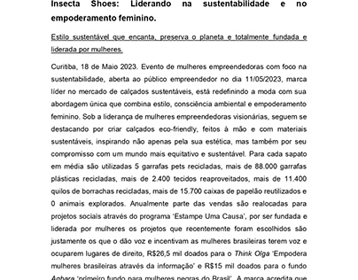 Press release - Matéria de marketing.