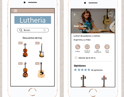 Aplicación - Luthiers y Compra de instrumentos