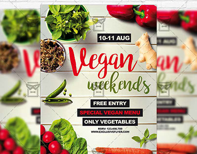 Vegan Weekends – Premium Flyer Template + Instagram
