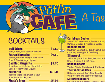 Puffin Cafe - Revised Menu