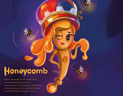 Brand character for honey store "Honeycomb"