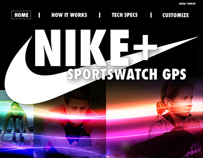 Web Design: Nike Sportswatch (Desktop Version)