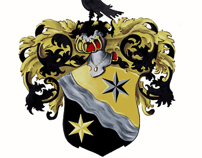 Illustration of family coats of arms