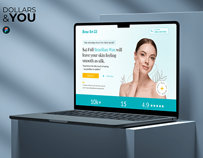 Aesthetic Landing Page Design For Skin Care - Figma