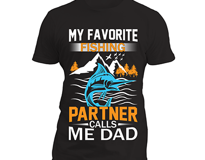 Fishing dad t-shirt design