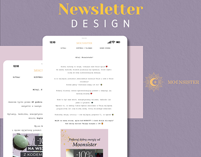 Moonsister Newsletter Design
