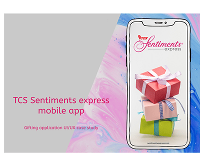 TCS Sentiments mobile application design
