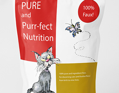 Packaging Design - Whimsical Cat Food Bag