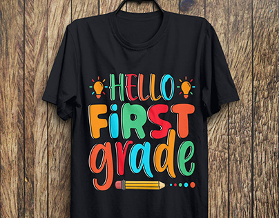 Hello First Grade T-Shirt Design