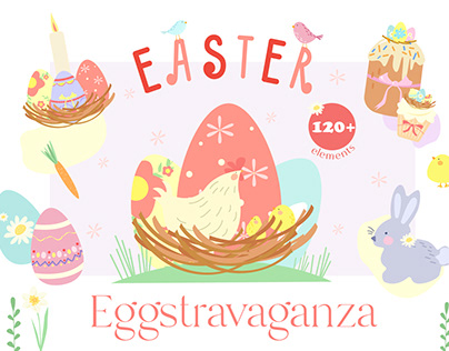 Easter Eggstravaganza Vector collection