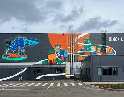 Mural project for “Industrial City”