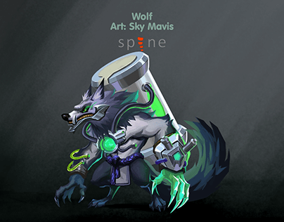 Spine 2D Animation: Idle Wolf