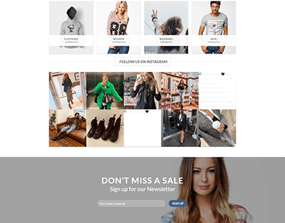 WooCommerce Clothing Website Home Page