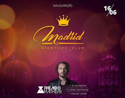 Flyer Inauguração Madrid Nightlife Club