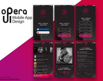OPERA App User Interface Design