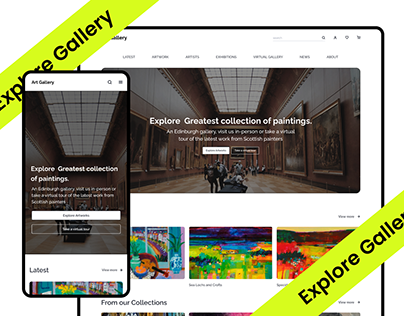 Art Gallery website | Ecommerce.