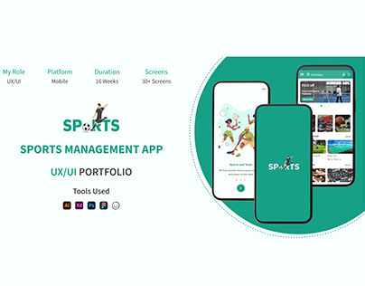 Sports Management App - UI/UX Portfolio
