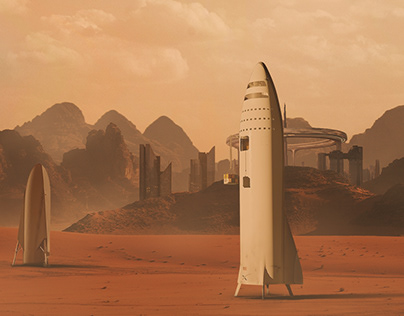 Mars civilization - Matte painting