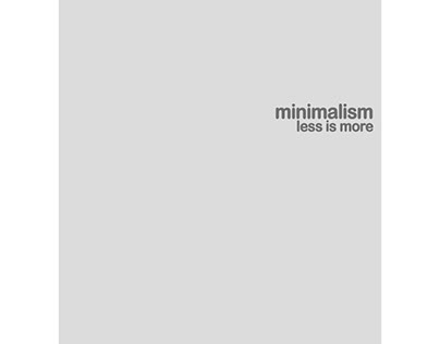Minimalism 'less is more'.....