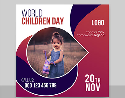 World Children Day | Social Media Banner