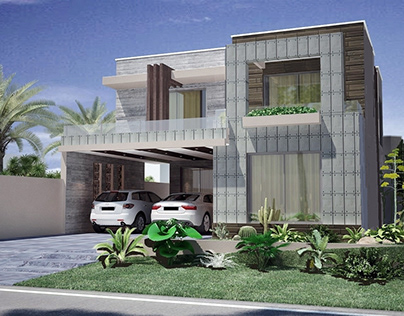 ARCH. DESIGN OF 1 KANAL BUNGALOW IN GUJRANWALA CANTT.