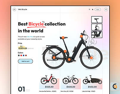 Velo Bicycle: Ecommerce Hero Section